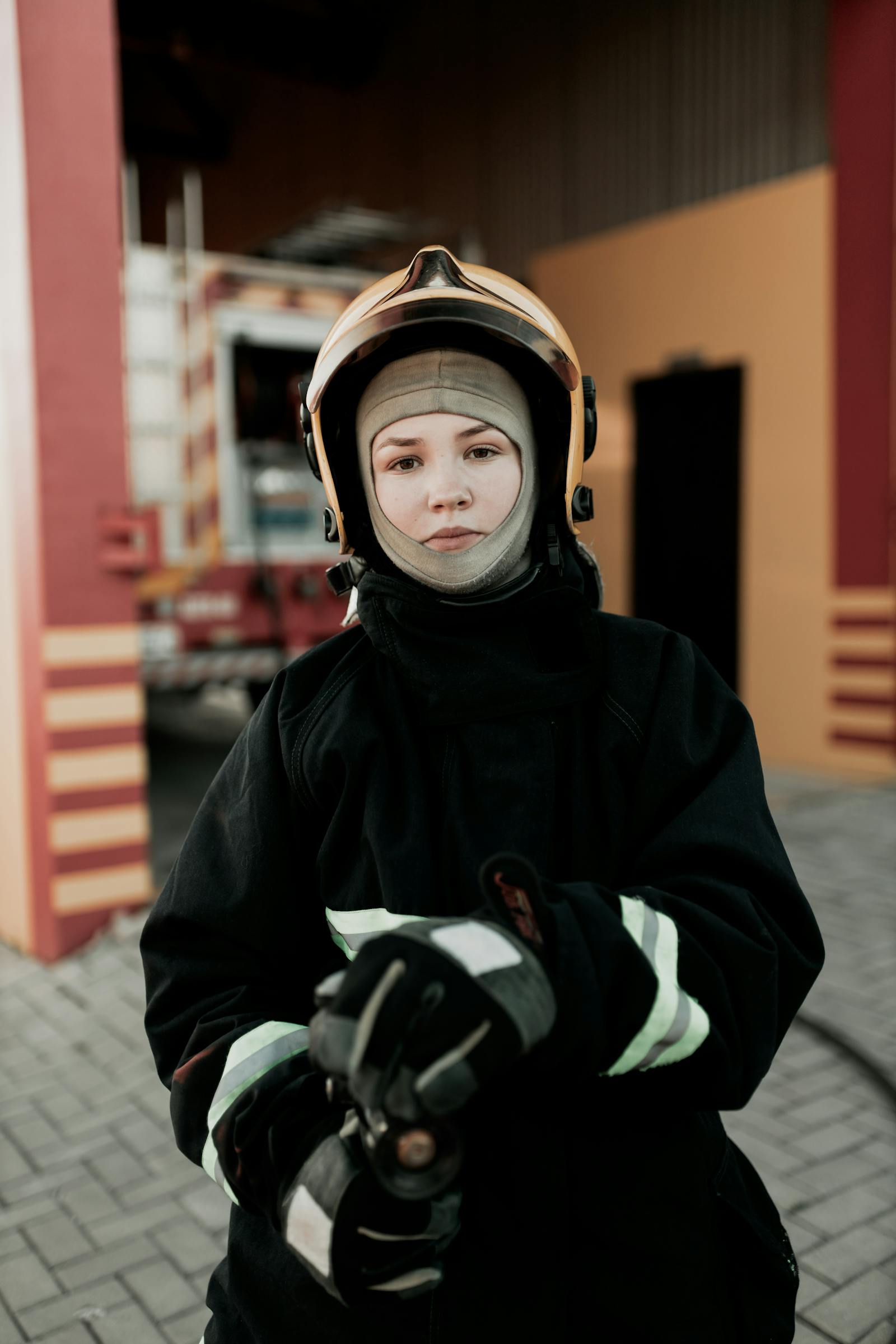 Female firefighter